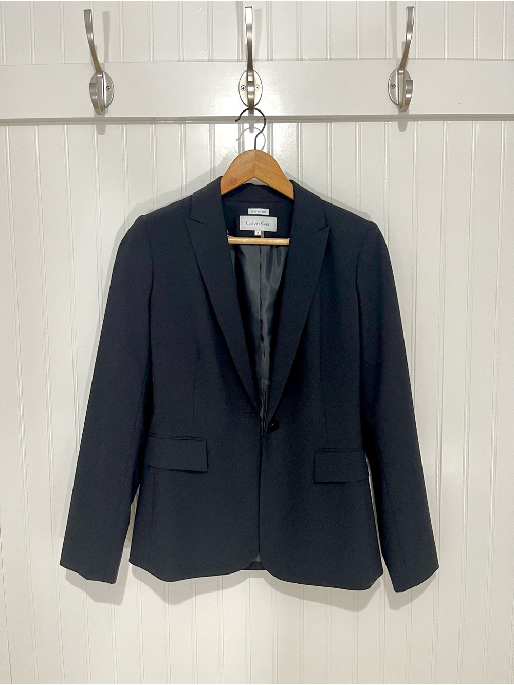 Calvin Klein Black Women's Single-Button Blazer